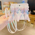 Pink and purple embroidered butterfly hair clips with long tassels for girls - Best Seller / Oriole Song Butterfly Style (X424)