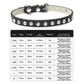 Guía de tallas para collar de mascota con diamantes de imitación de XS a XL para perros - Negro