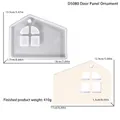 Silikonform für 3D Haus-Deko zu Ostern und fertiges weißes Gipsmodell im Set - D5080-Oster-Gebets-Türpaneel-Ornament