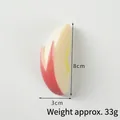 Realistic PVC apple slice keychain model with red skin and detailed white flesh 8cm - No Ring Model / Red