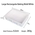 Grote witte rechthoekige siliconen cakevorm 23x20x5,2cm voor thuisgebruik bakken - Groot Rechthoek Wit