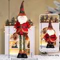 Telescopic Santa Claus plush with adjustable height for festive Christmas decor - 92CM Telescoping Santa Claus