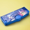 Blue astronaut space theme kids multi-function pencil case with pop-up storage - Blue Rocket Astronaut