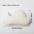 Weißes Cloud-Kissen aus Kunstpelz mit flauschiger Textur für Sofa oder Bettdekoration - Weiße Wolke / Gebrochenes Weiß