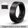 Premium Herren Ledergürtel Schwarz, 3.5cm Breite mit nahtlosem und kantenlosem Design - Elegant Schwarz / 110cm