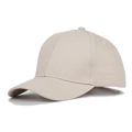 Women's cotton ponytail baseball cap in beige featuring a classic six-panel design - One Size / Off White