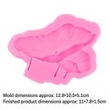 Rosa Silikonform in Lotusblatt-Optik für Fondant und Schokolade mit Blattadern - US 3 / Rosa