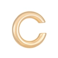 Polished chunky gold-tone C-shaped hoop earring in a minimalist punk style for women - Gold C-Shape Ear Cuff (DZ-084) / 1.8cm