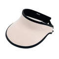 Pink open top sun visor hat with wide brim for UV protection and summer outdoor style - One Size Adjustable (56-60cm) / Pink