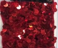 Sparkling red sequin fabric detail for sexy V-neck bodycon evening prom gown - S (US 2) / Burgundy