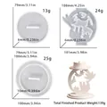 Set di stampi in silicone per portacandele montagna con dimensioni e peso finale 139g - Set di Stampi Silhouette di Preghiera