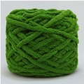 Gomitolo singolo di filato di ciniglia verde brillante per maglieria e tessitura fai da te - Verde Erba