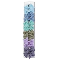 Set of 10 ribbed ribbon hair bow clips in gradient blue, green, and purple shades - Blue & Purple Gradient Set (10 Pcs)