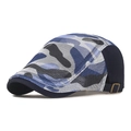 Casquette camouflage bleue en maille respirante avec boucle réglable pour protection solaire été - Réglable / Camouflage Bleu