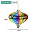 Pallina di Natale a forma di cipolla con strisce arcobaleno e scanalature, diametro 10cm - Cipolla