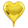 Glossy golden heart-shaped foil balloon for wedding and party decorations on white background - 18 Inch / Gold