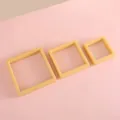 Set of three yellow PE film suspension frames for jewelry and gemstone display - Yellow/11*11*2cm