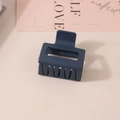 Matte navy blue rectangular hollow hair claw clip with strong grip for thick hair - Bulk/5cm / Navy Blue