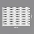 White 59x40cm pegboard wall organizer panel with horizontal mounting structure - Type C Extra Large Horizontal Board - White