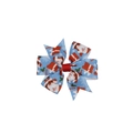 Blaue Weihnachts-Haarschleife mit Weihnachtsmann und Geschenk-Motiven für Mädchen Party - Stil 7