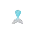 Blue gradient resin mermaid tail pendant with silver glitter for DIY jewelry making - Blue Gradient with Silver Glitter Style (3号色)