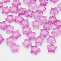 Translucent purple star-shaped 10mm crystal beads with center hole for DIY jewelry - Purple Sprinkled Gold