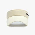 Women's cream white open top sun hat with embossed black lettering for outdoor running - Beige