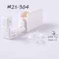 Dettaglio del kit per foratura usa e getta con perno in CZ da 3mm e supporto - 4mm Argento Zirconia