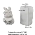Bunny flower wreath silicone mold for resin or candle DIY with detailed measurements - Garland Rabbit - Large