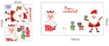 Cuadro de tallas detallado para pegatinas de pared de Navidad con Papá Noel y renos - Estilo 6305