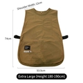 Waterproof khaki art apron for adults, size L fits 180-190cm, with large storage pockets - Large Size Vest Apron - Khaki (180-190cm)