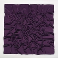 Breathable matte satin square scarf in elegant purple with smooth silk-like texture - Purple (23#)