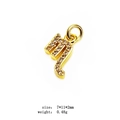 Golden Scorpio zodiac pendant charm with micro-set zircons for DIY jewelry making - 6 (Virgo)