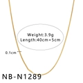 Golden stainless steel snake chain necklace with 40cm length and 3.9g lightweight design - Golden Snake Chain Style (NB-N1289)