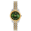 GEDI luxury women's watch in silver and gold steel with a green diamond dial - Two-tone Gold with Green Dial
