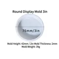 Transparante ronde siliconen mal voor DIY-projecten, diameter 76 mm en hoogte 42 mm - Ronde Basisvorm 3 Inch