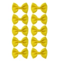 Set of ten bright yellow grosgrain ribbon swallowtail bows for baby hair accessories - Set / Yellow