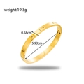 Polished gold stainless steel bangle featuring starburst diamond micro-inlays - Gold Burst Star Inlaid Style (BR-205)