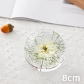 8cm crystal dandelion resin paperweight with white flower preserved in clear globe - White Nigella Ball 8cm (Kraft Box)