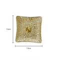 Porta incenso quadrato in metallo dorato con finitura martellata, 7,6 cm x 7,6 cm - Oro