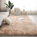 Pink and beige gradient fluffy plush area rug for cozy living room bedroom decor - Tie-dye Beige (upgraded Version Thicker And Denser) / Custom Size (Contact Service)