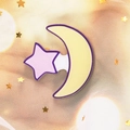 Cute cartoon star and crescent moon acrylic badge pin for girls bags and accessories - 05 Moon