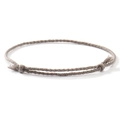 Handwoven bohemian light grey adjustable braided friendship bracelet with sliding knots - Light Gray Taupe