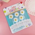 Daisy smiley face birthday candles set of 5 pieces for party cake decoration - Daisy Candle