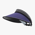 Foldable purple and black visor hat with white lettering and breathable COOLKNIT fabric - Adjustable / Navy Blue