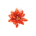 Elegant coral orange acrylic flower brooch with gradient petals and pearl stamen detail - Orange Water Ripple