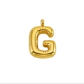 Polished 14K gold plated bubble letter G pendant with shiny balloon texture and metal finish - Letter G (BP45661DW0)