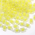 Acrylic bead with yellow core and transparent star design for DIY jewelry making - Yellow Core Transparent Cylindrical (50pcs)
