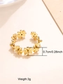 Minimalist golden open daisy ring featuring delicate floral patterns and a polished finish - Open Daisy Ring / Gold
