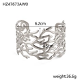 Zilveren armband met koraalstructuur afmetingen 6,2cm x 4,5cm met een gewicht 36,6g - Zilveren Koraal Textuur Stijl (HZ47673AW0)